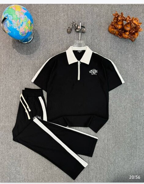 Ensemble décontracté noir et blanc