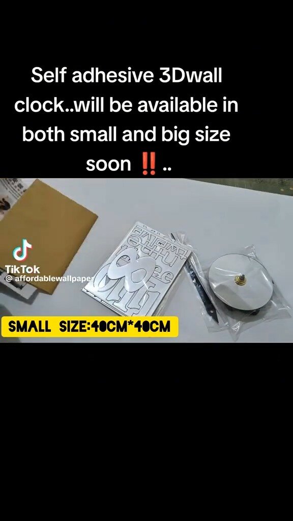 Horloge murale autocollante 3D