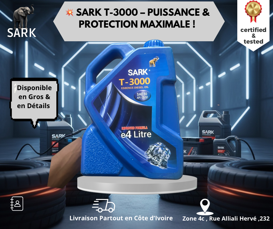 Huile de moteur Sark T3000 4L