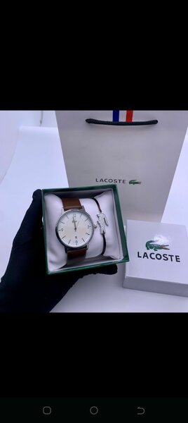 Montre Lacoste homme cuir marron