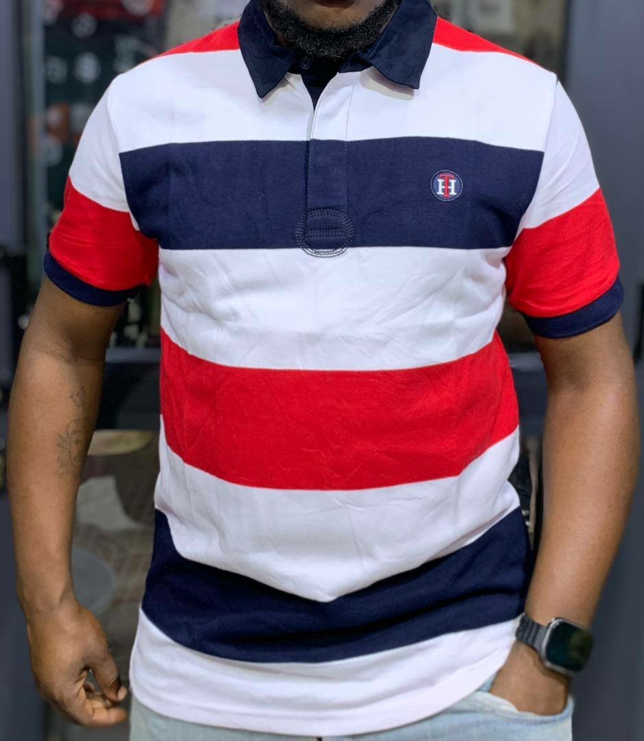 Polo Homme Rayé Élégant