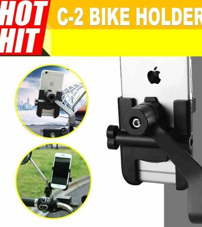 C2 Universal Metal Phone Mobile Holder Motorcycle Bike 360 D