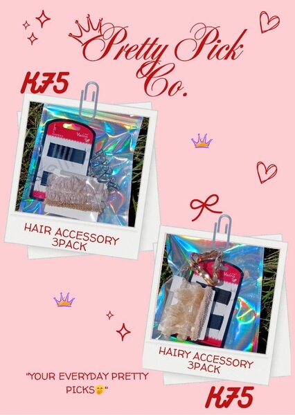 3 pack hair accessories