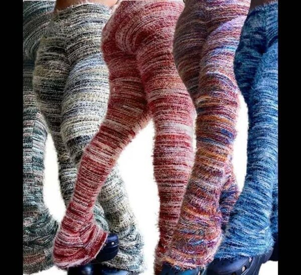 Pantalons évasés à rayures