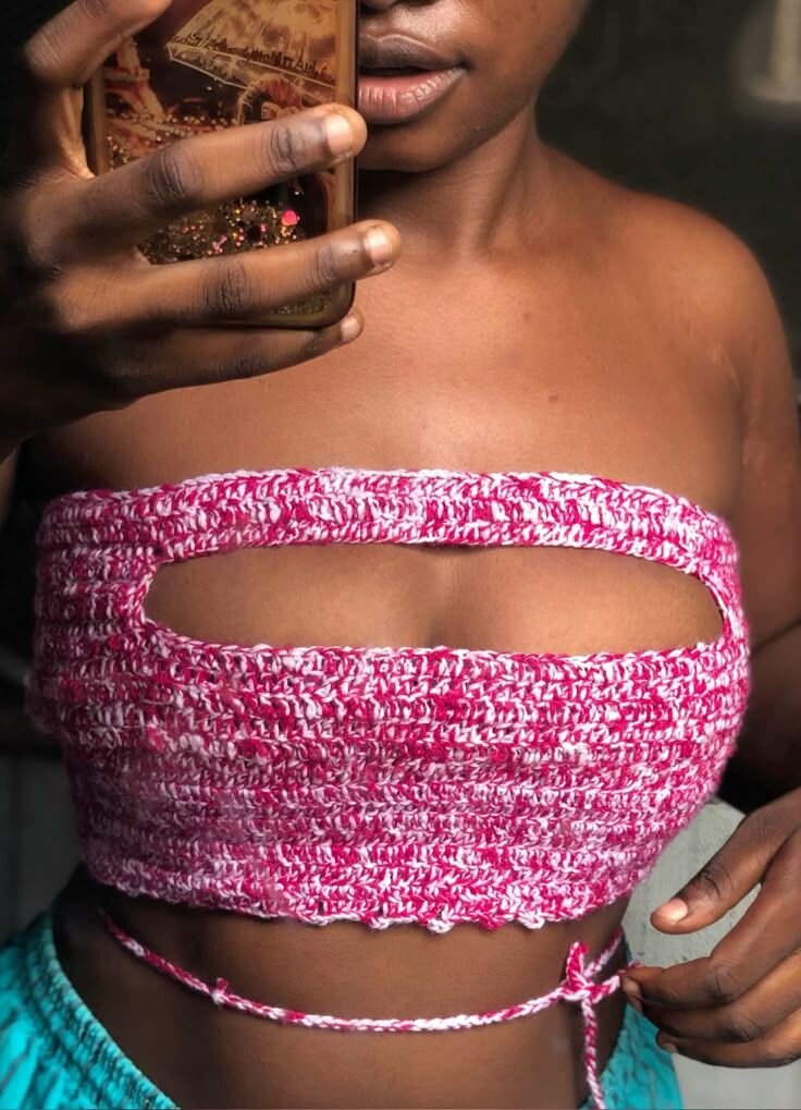 Top crochet été femme