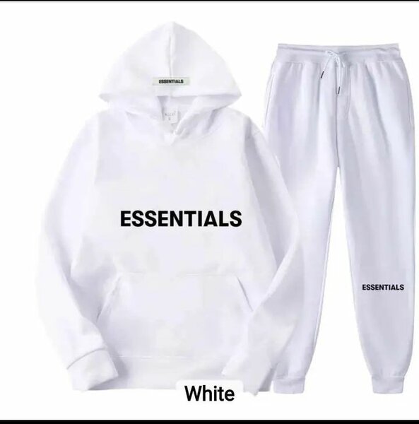 Ensemble Essentials sweatshirt et jog pantalon blanc
