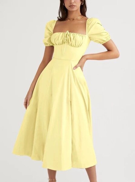 Yellow Straight Dress