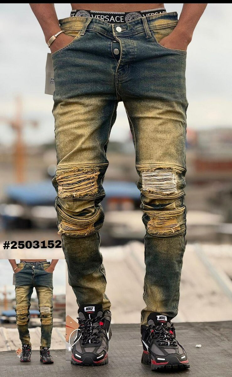 Jeans déchirés tendance homme