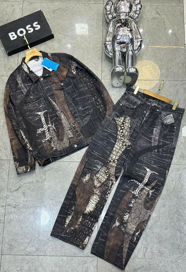 Ensemble veste et pantalon imprimé tendance