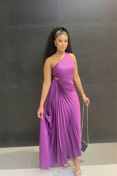 Elegant Purple Evening Dress