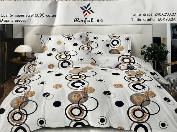 Parure de lit 100% coton