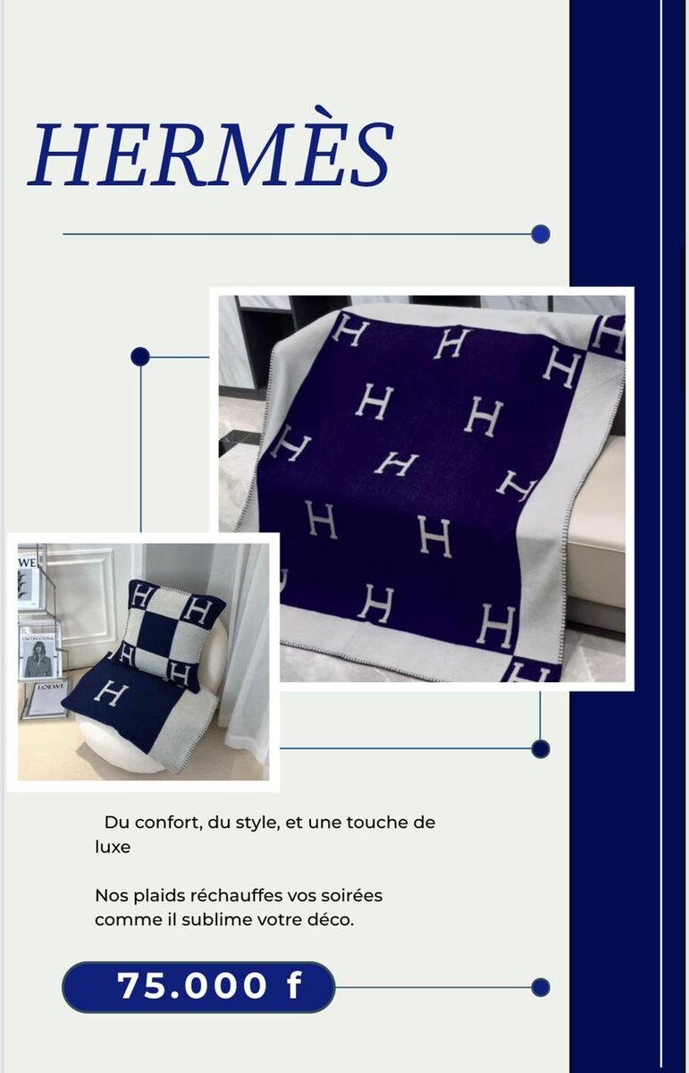 Plaid Hermès de Luxe