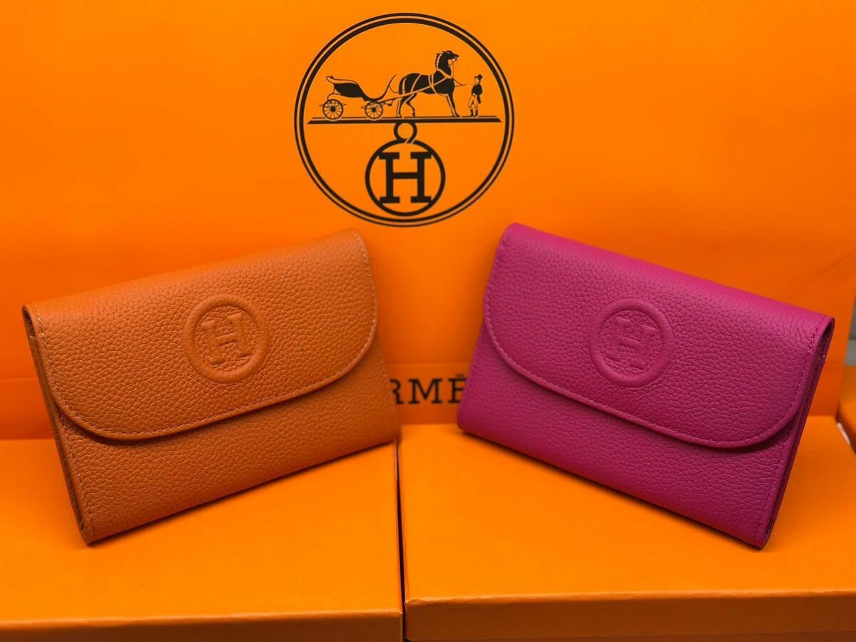 Hermes кошельки натуральная кожа