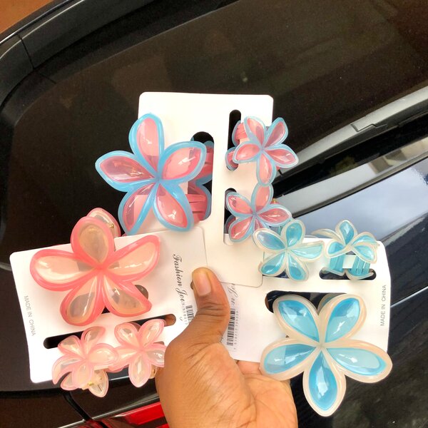 Clips à cheveux fleurs