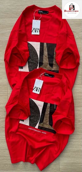 T-shirt rouge graphique homme