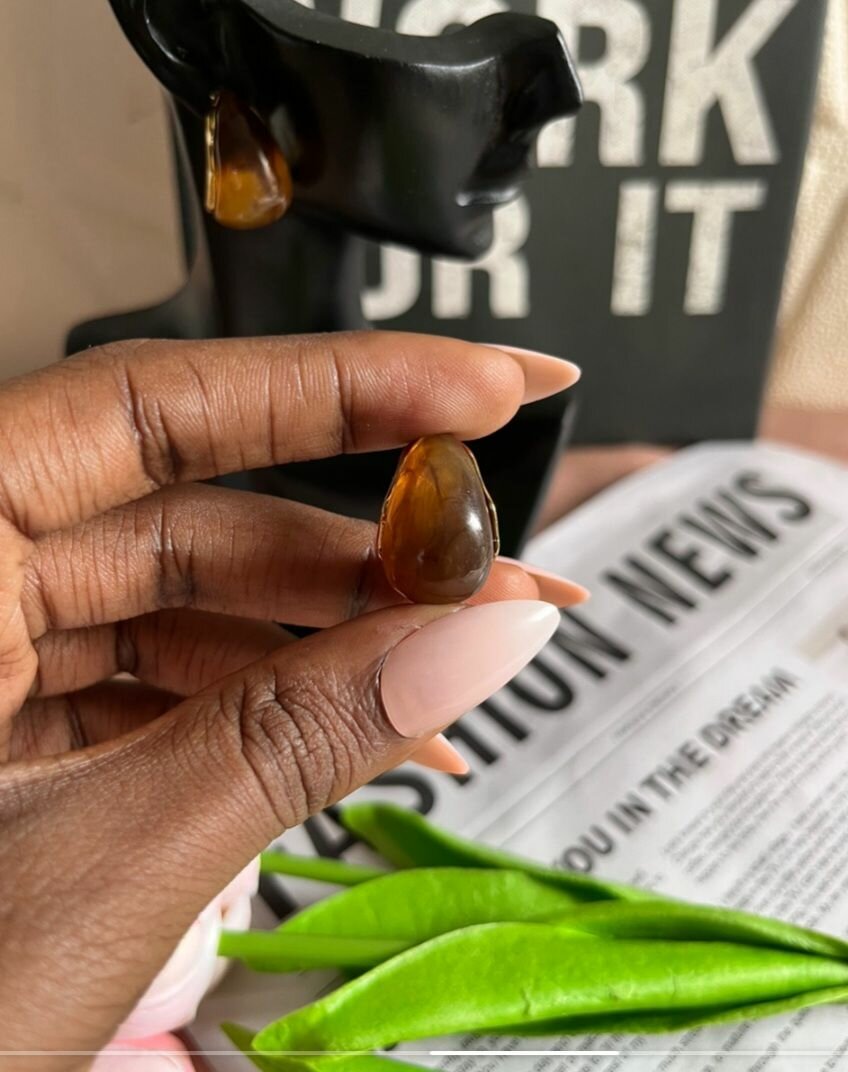 Boucles d'oreilles goutte colorée