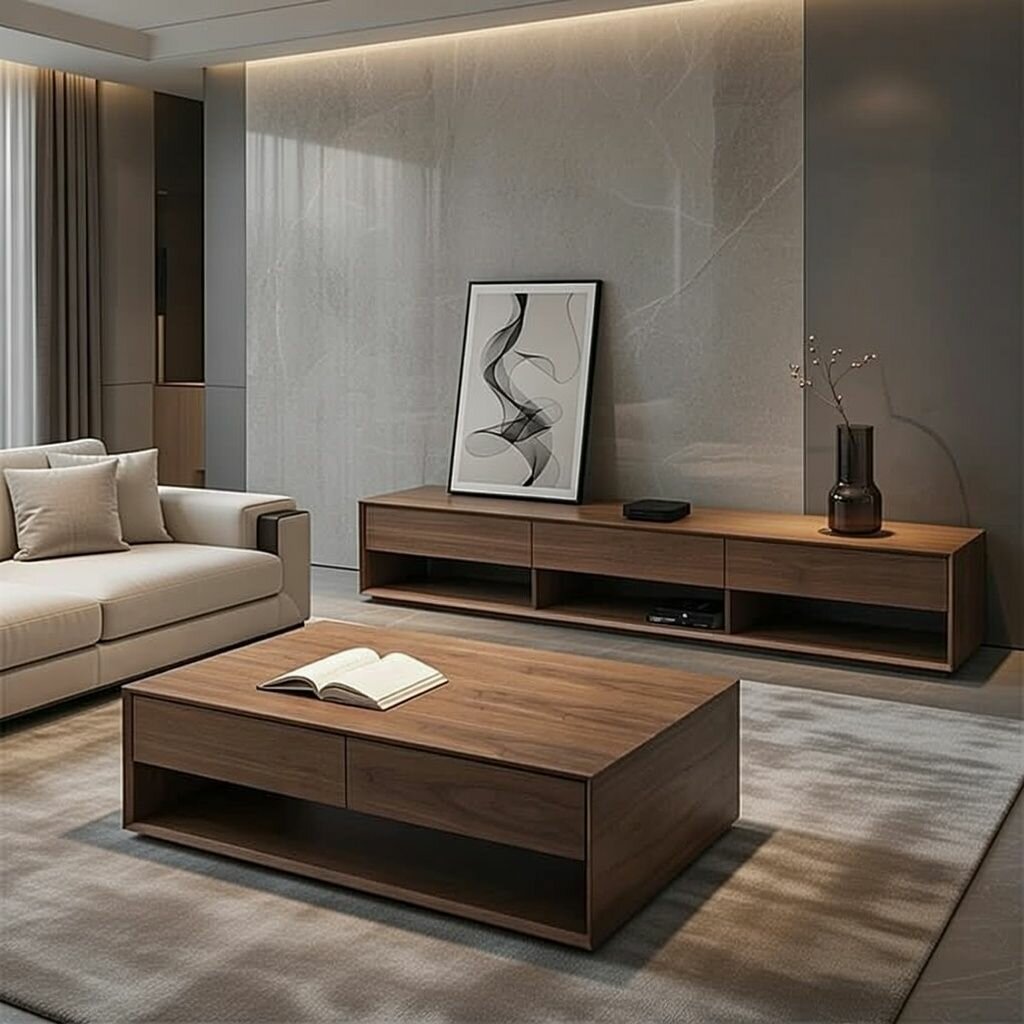 Meuble TV fabriqué en mélamine