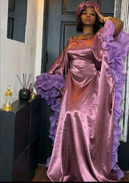 Robe de soirée en satin pour femme