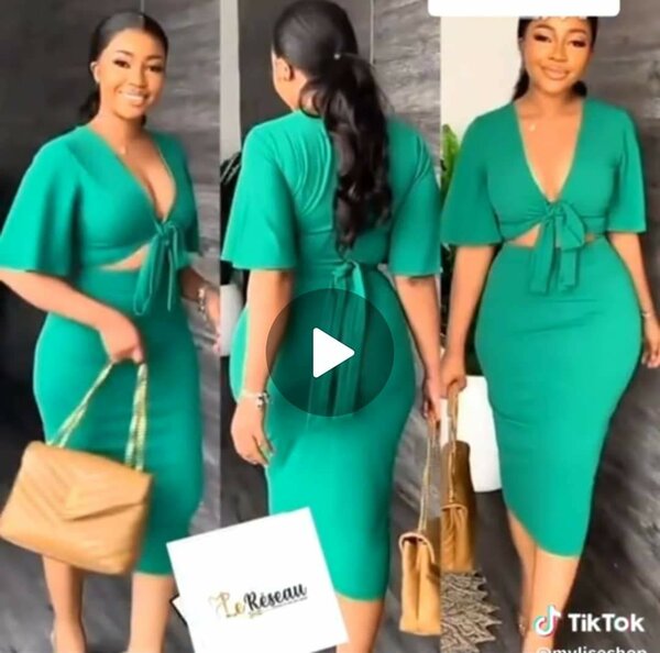 Robe verte élégante pour femme