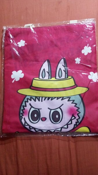 Sac Tissu Imprimé Labubu