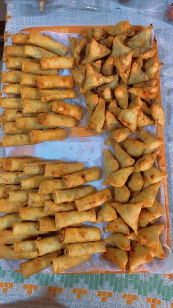 Yhum_treats spring rolls/samosa