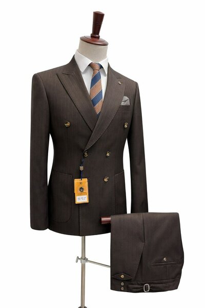 Costume Homme Élégant Marron