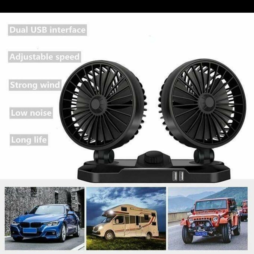 Ventilateur de Voiture 360° USB