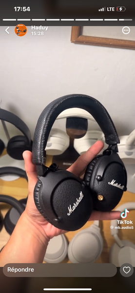 Casque Bluetooth Marshall Noir