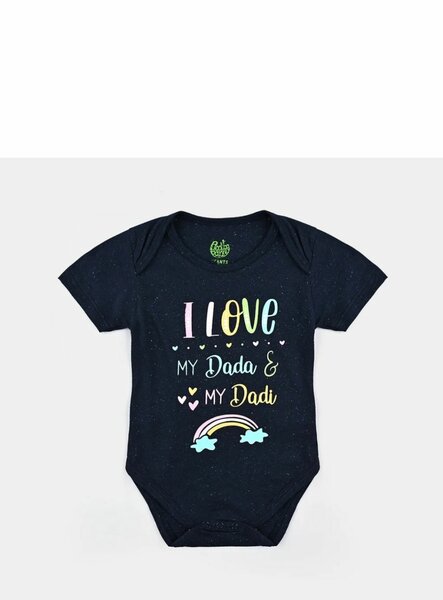 Infant (Unisex) Cotton Interlock Basic Romper Dada Dadi-NAVY