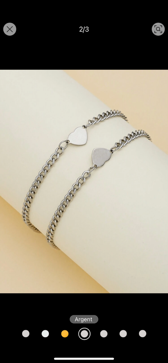 Ensemble bracelet couple