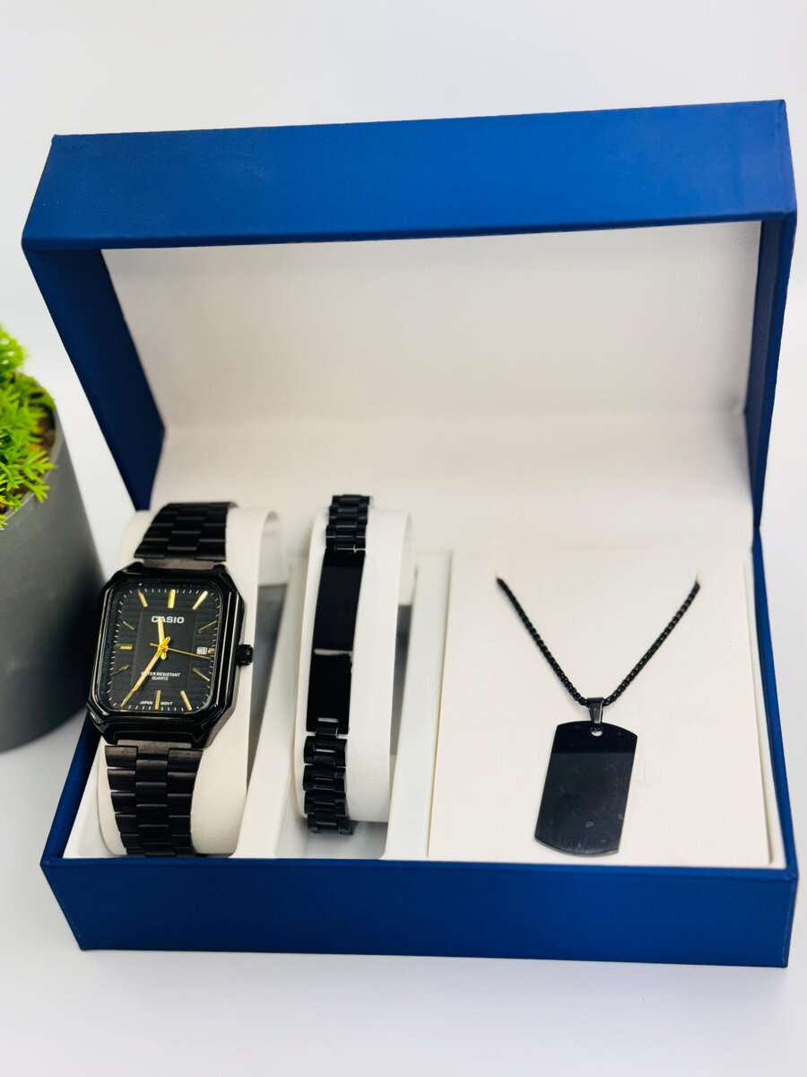 Montre avec bracelet et collier Mr & Mme