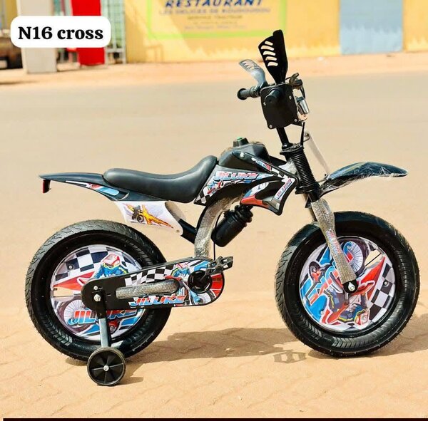 Vélo cross enfant N16 rouge et noir