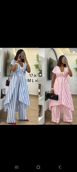 Combinaison fluide rayée