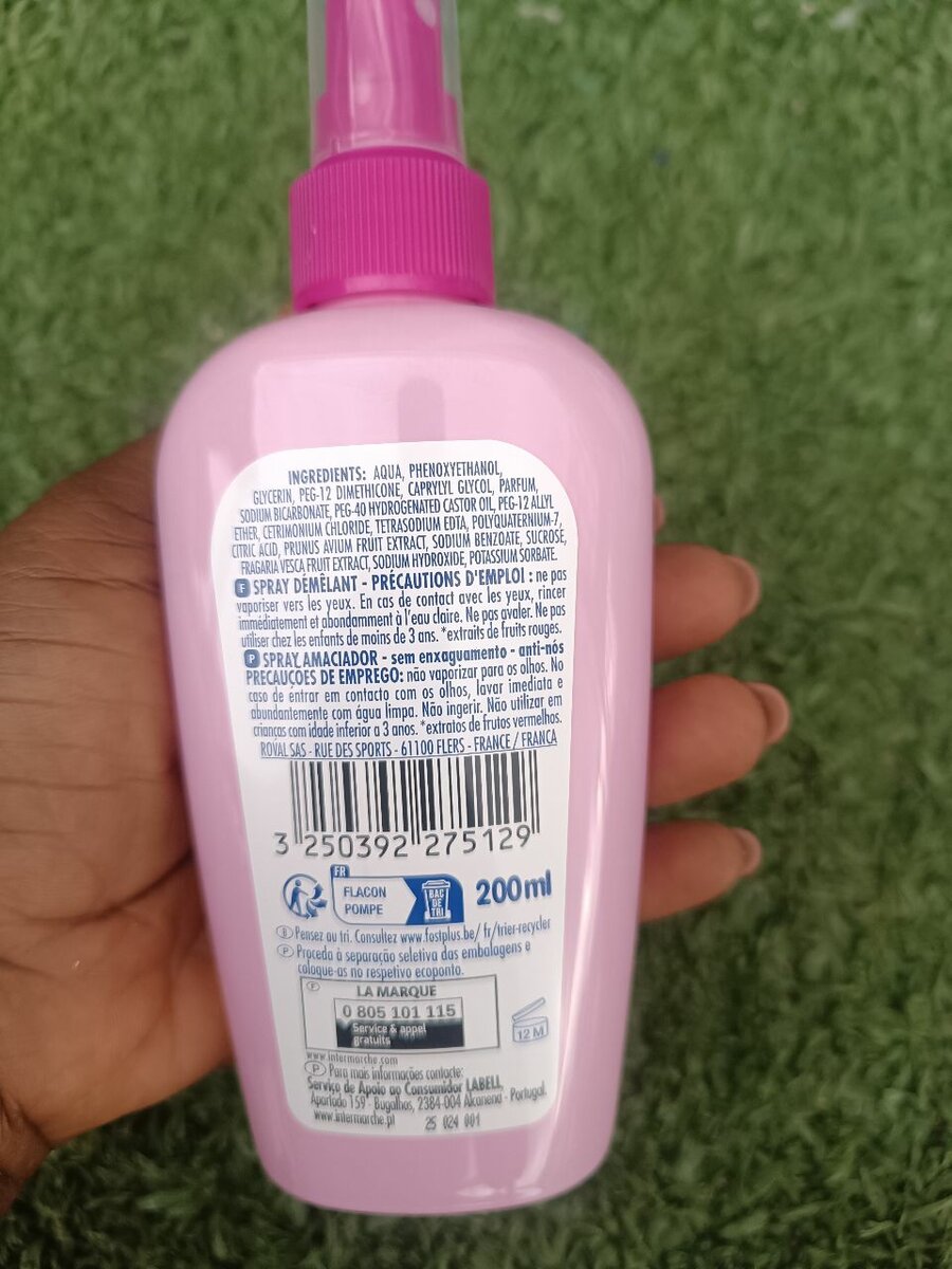 Spray démêlant aux fruits