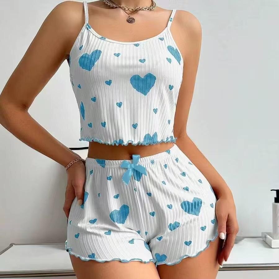 Ensemble pyjama cœur femmes