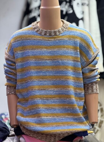 Pull rayé en laine homme