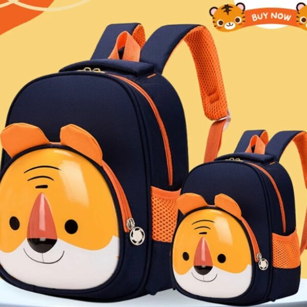 Blue Tiger Cartoon Backpack for Kids