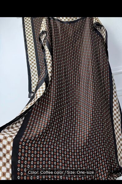 Women's Coffee Color Kaftan Dress