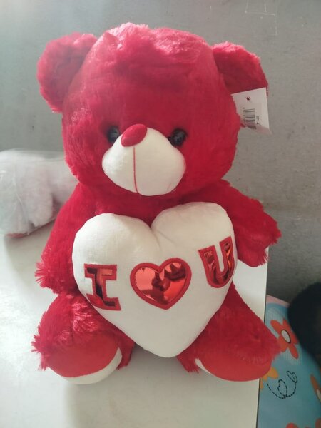 Ours en peluche rouge I Love You