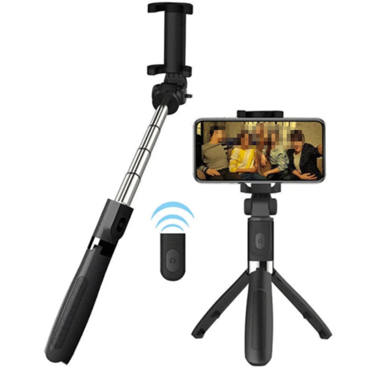Extendable Selfie Stick Monopod Tripod for Cell Phone + BT