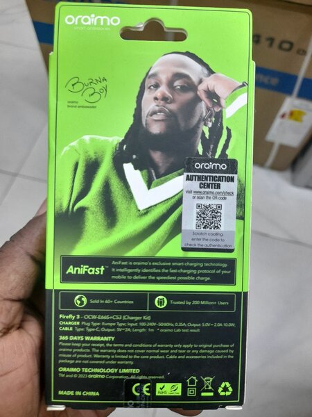 Chargeur Rapide Oraimo 2A Type-C