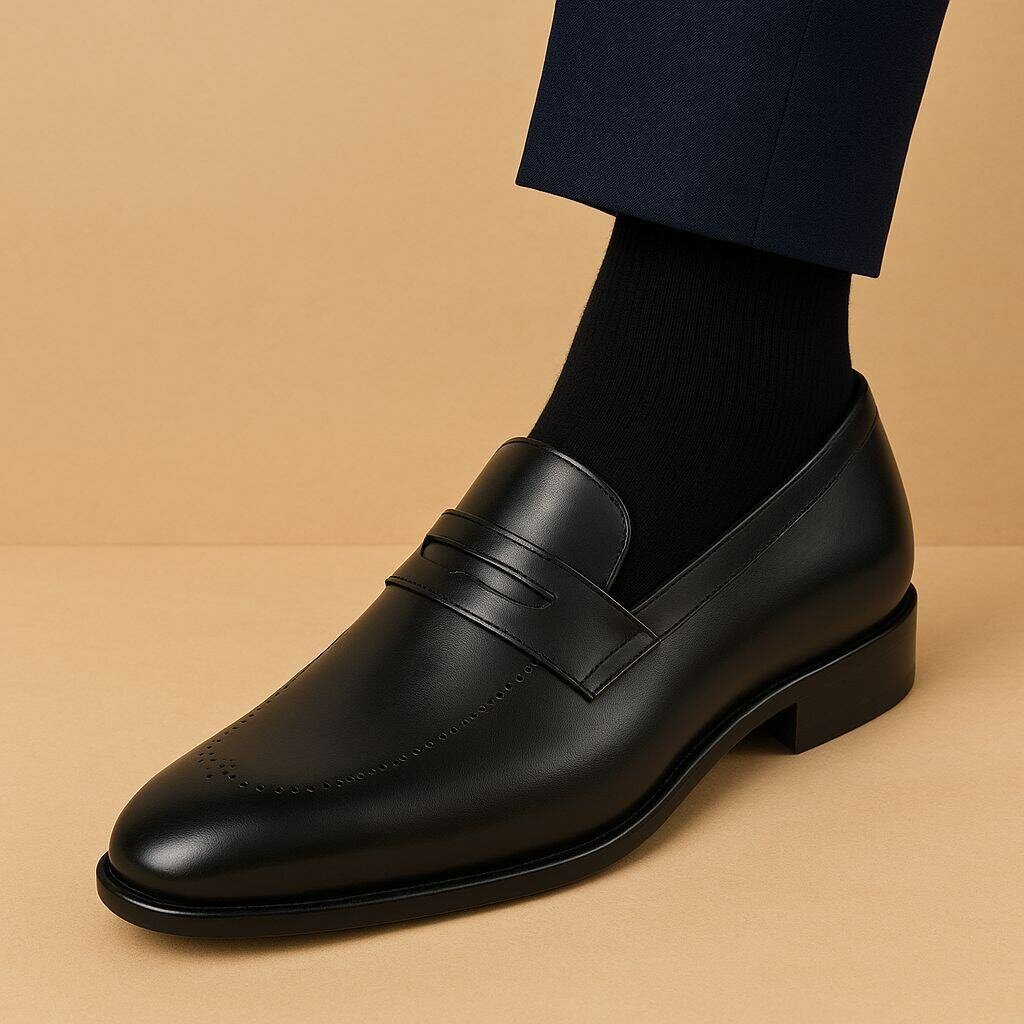 Mocassins homme élégants en cuir