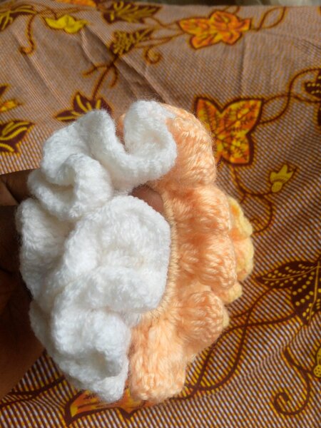 Chouchou en laine crochetée