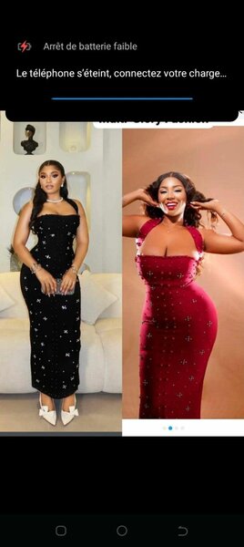 Robe longue brillante pour femmes