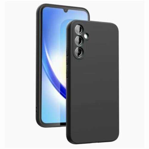 Coque en silicone noir compatible avec SAMSUNG A15