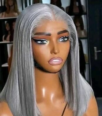 Perruque grise élégante