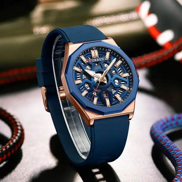 Montre Homme Curren Bleue