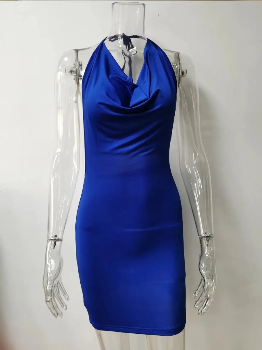 Elegant Halter Mini Dress