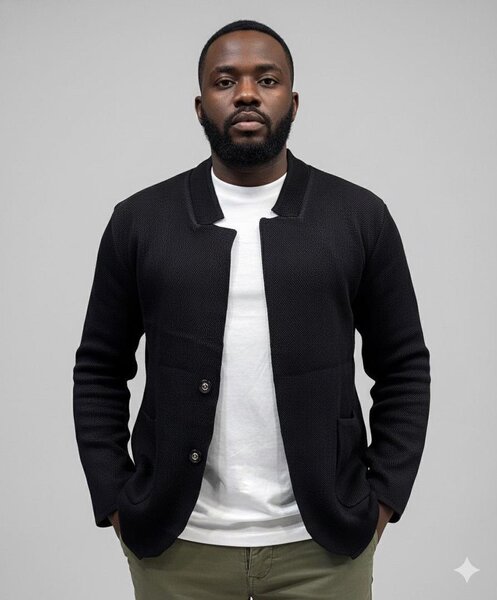 Cardigan homme chic noir