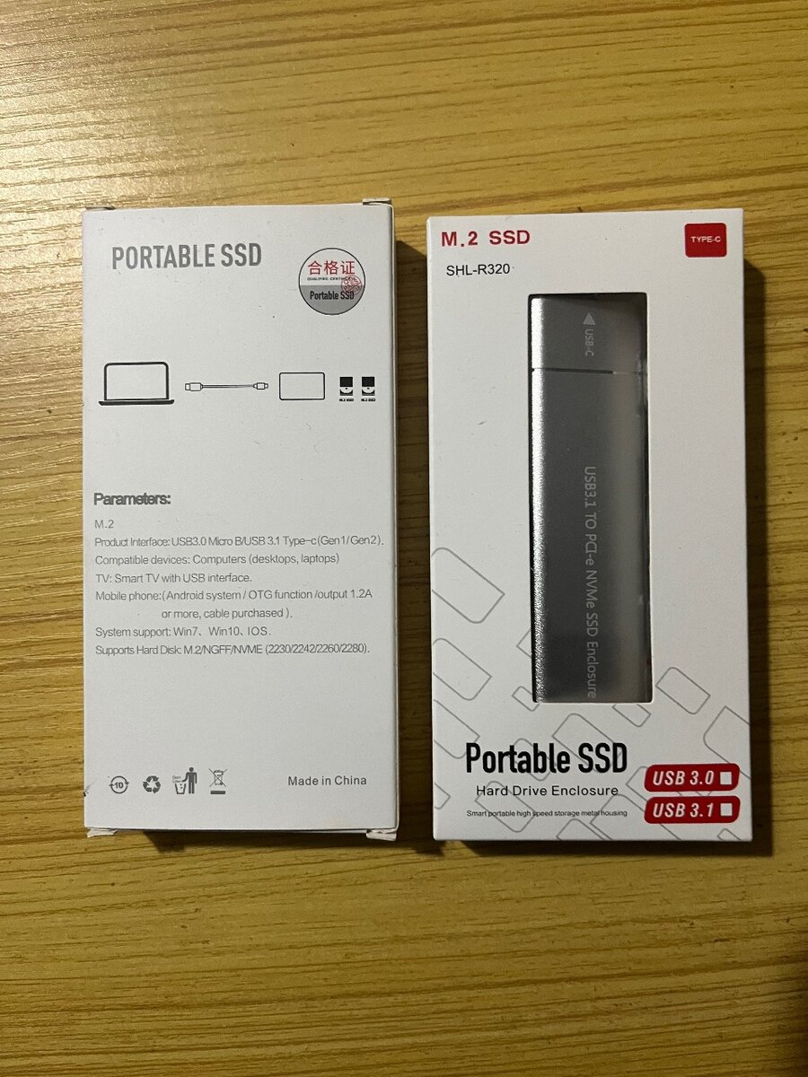 Boîtier SSD Portable M.2 USB-C